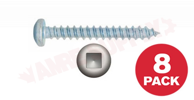 Photo 1 of PKAZ102MR : Reliable Fasteners Metal Screw, Pan Head, #10 x 2, 8/Pack