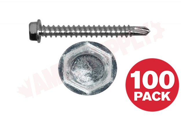 Photo 1 of HTZ101VP : Reliable Fasteners Metal Screw, Hex Head, #10 x 1, 100/Pack