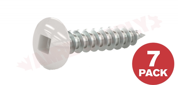 Photo 1 of TKAW8112MR : Reliable Fasteners Door & Window Self Tapping Screw, White Truss Head, #8 x 1-1/2, 7/Pack 