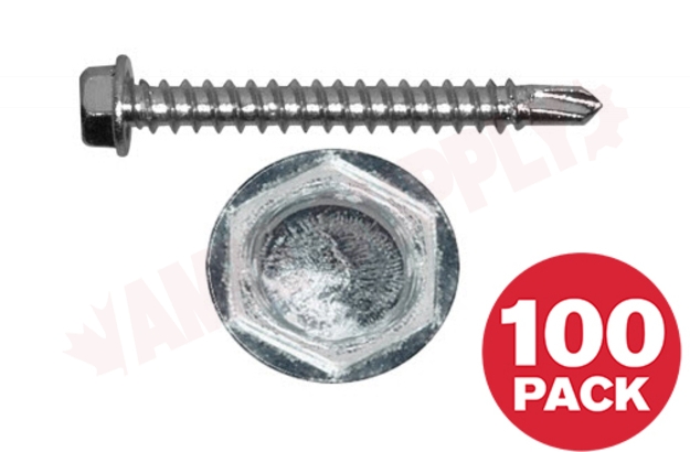 Photo 1 of HTZ1012VP : Reliable Fasteners Metal Screw, Hex Head, #10 x 1/2, 100/Pack
