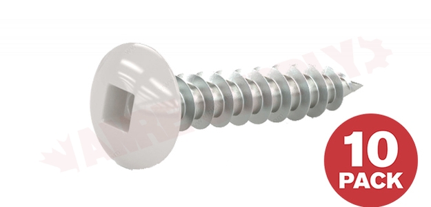 Photo 1 of TKAW858MR : Reliable Fasteners Door & Window Self Tapping Screw, White Truss Head, #8 x 5/8, 10/Pack