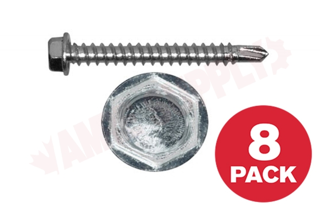Photo 1 of HTZ101MR : Reliable Fasteners Metal Screw, Hex Head, #10 x 1, 8/Pack