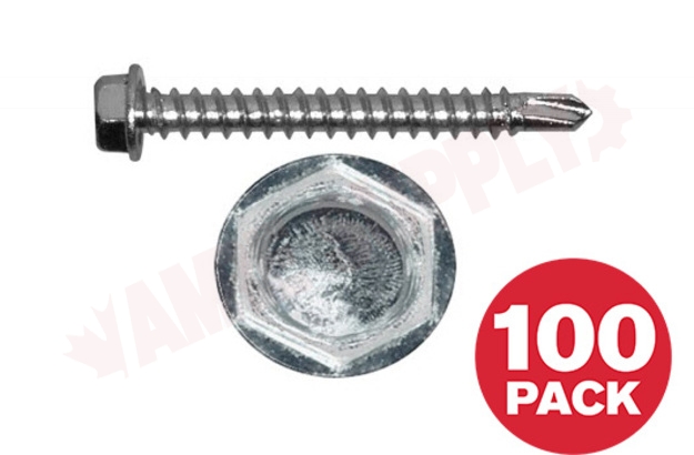 Photo 1 of HTZ12114VP : Reliable Fasteners Metal Screw, Hex Head, #12 x 1-1/4, 100/Pack