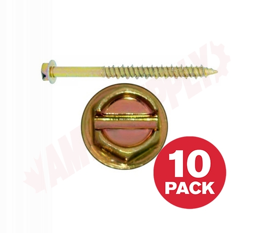 Photo 1 of HCSD316114MR : Reliable Fasteners Concrete Screw, Hex Head, 3/16 x 1-1/4, 10/Pack