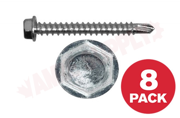 Photo 1 of HTZ81MR : Reliable Fasteners Metal Screw, Hex Head, #8 x 1, 8/Pack