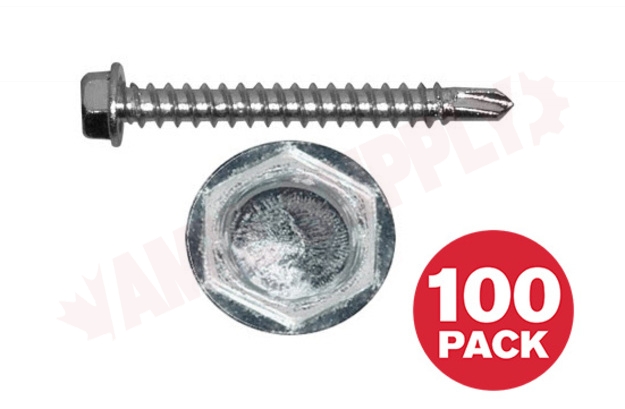 Photo 1 of HTZ102VP : Reliable Fasteners Metal Screw, Hex Head, #10 x 2, 100/Pack
