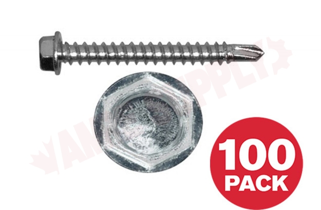 Photo 1 of HTZ142VP : Reliable Fasteners Metal Screw, Hex Head, #14 x 2, 100/Pack