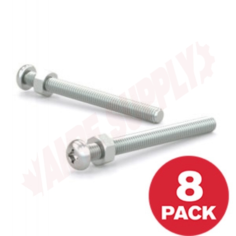 Photo 1 of PSBZ1024112MR : Reliable Fasteners Machine Screw, Pan Head with Nut, #10 - 24 TPI x 1-1/2, 8/Pack