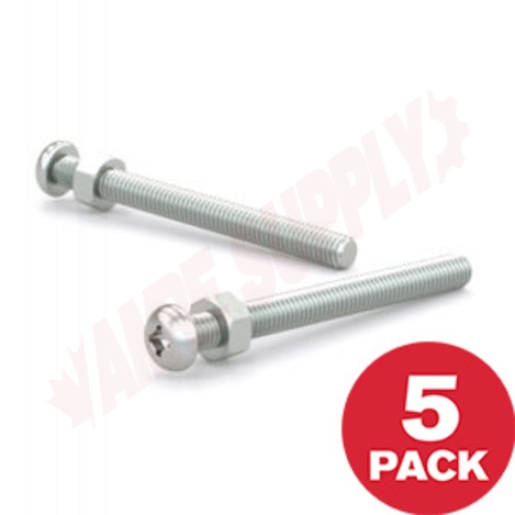 Photo 1 of PSBZ14134MR : Reliable Fasteners Machine Screw, Pan Head with Nut, 1/4- 20 TPI x 1-3/4, 5/Pack 
