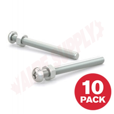 Photo 1 of PSBZ832114MR : Reliable Fasteners Machine Screw, Pan Head with Nut, #8 - 32 TPI x 1-1/4, 10/Pack