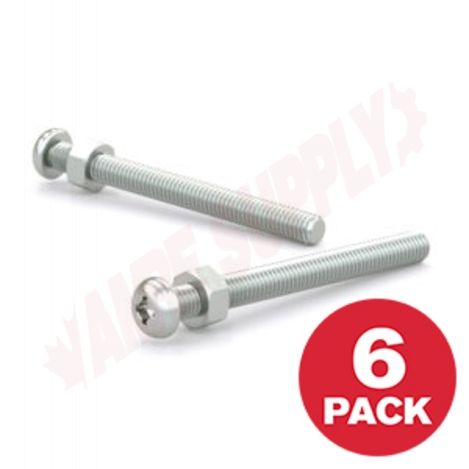 Photo 1 of PSBZ141MR : Reliable Fasteners Machine Screw, Pan Head with Nut, 1/4- 20 TPI x 1, 6/Pack