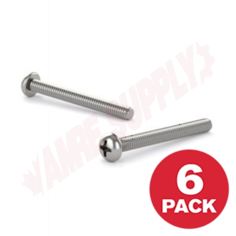Photo 1 of PPMS83234MR : Reliable Fasteners Machine Screw, Pan Head, Stainless Steel, #8 - 32 TPI x 3/4, 6/Pack