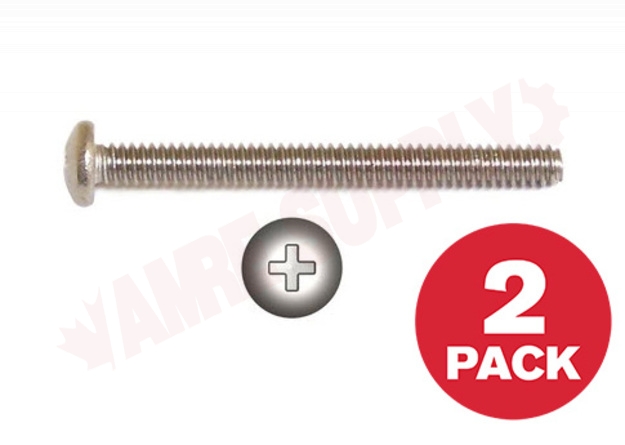 Photo 1 of PPMS14212MR : Reliable Fasteners Machine Screw, Pan Head, 1/4-20 x 2-1/2, 2/Pack