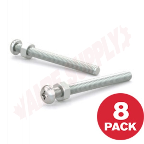 Photo 1 of PSBZ1412MR : Reliable Fasteners Machine Screw, Pan Head with Nut, 1/4- 20 TPI x 1/2, 8/Pack