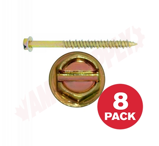 Photo 1 of HCSD14234MR : Reliable Fasteners Concrete Screw, Hex Head, 1/4 x 2-3/4, 8/Pack