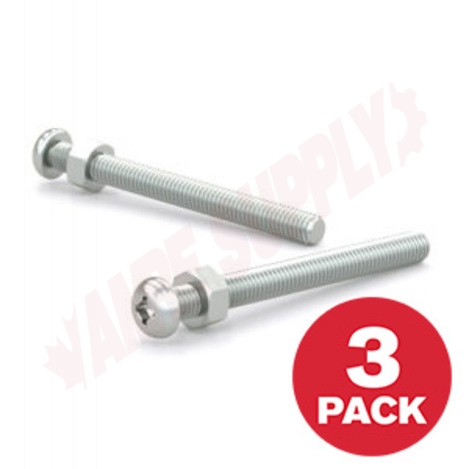 Photo 1 of PSBZ14312MR : Reliable Fasteners Machine Screw, Pan Head with Nut, 1/4- 20 TPI x 3-1/2, 3/Pack