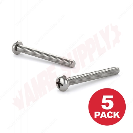 Photo 1 of PPMS8321MR : Reliable Fasteners Machine Screw, Pan Head, Stainless Steel, #8 - 32 TPI x 1, 5/Pack