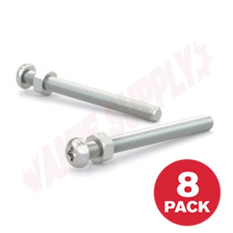 Photo 1 of PSBZ1024134MR : Reliable Fasteners Machine Screw, Pan Head with Nut, #10 - 24 TPI x 1-3/4, 8/Pack 