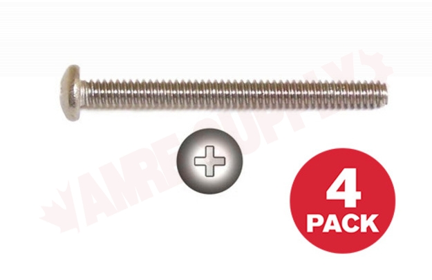 Photo 1 of PPMS10241MR : Reliable Fasteners Machine Screw, Pan Head, 10-24 x 1, 4/Pack