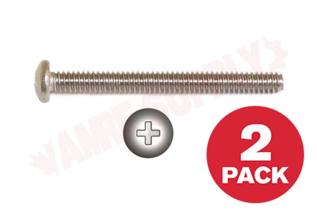 Photo 1 of PPMS10242MR : Reliable Fasteners Machine Screw, Pan Head, 10-24 x 2, 2/Pack