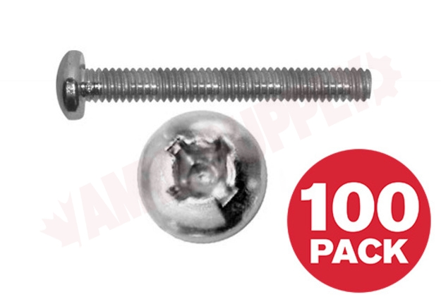 Photo 1 of PKMZ10242VP : Reliable Fasteners Machine Screw, Pan Head, 10-24 x 2, 100/Pack