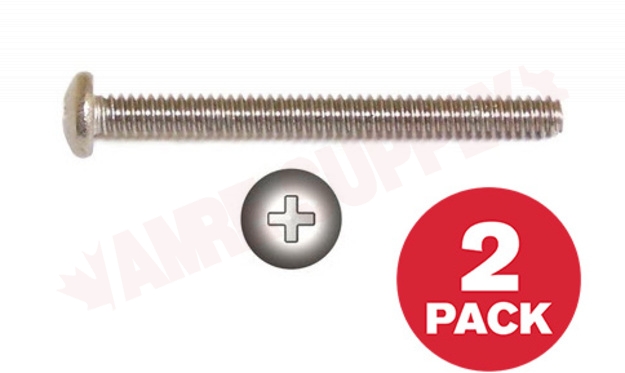 Photo 1 of PPMS142MR : Reliable Fasteners Machine Screw, Pan Head, 1/4-20 x 2, 2/Pack
