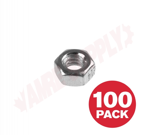 Photo 1 of FHNCZ14VP : Reliable Fasteners Hex Nut, Grade 2, 1/4 x Machine/20, 100/Pack