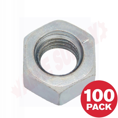 Photo 1 of FHNCZ38VP : Reliable Fasteners Hex Nut, Grade 2, 3/8 x Machine/16, 100/Pack