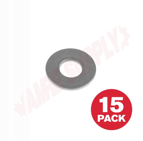 Photo 1 of PWS8MR : Reliable Fasteners Flat Washer, USS, Stainless Steel, #8, 15/Pack