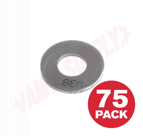 Photo 1 of PWZ38VP : Reliable Fasteners Flat Washer, USS, Zinc, 3/8, 75/Pack