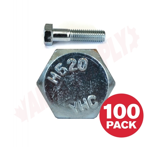 Photo 1 of HC2Z14212CT : Reliable Fasteners Hex Bolt, Grade 2, 1/4-20 x 2-1/2, 100/Pack
