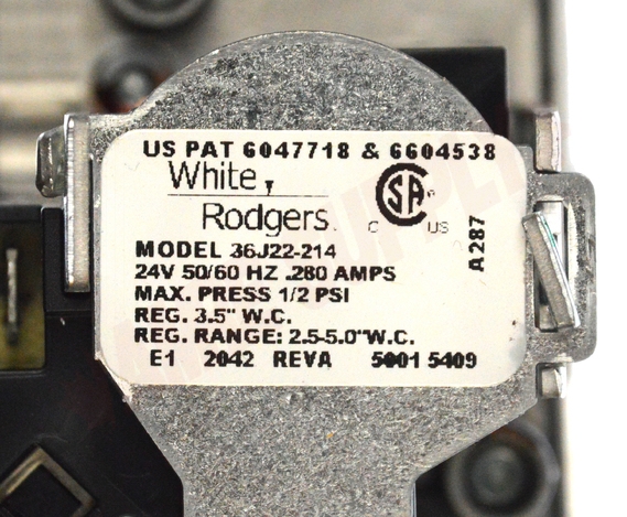 White Rodgers 36F22-202 E1 HVAC Furnace Gas Valve