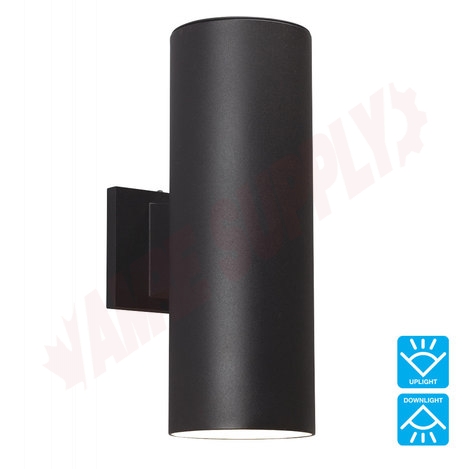 Photo 1 of L323042BK : Galaxy Lighting 2-Light Outdoor Wall Light With AC LED Dimmable, Cast Aluminum, Black, 1X15W