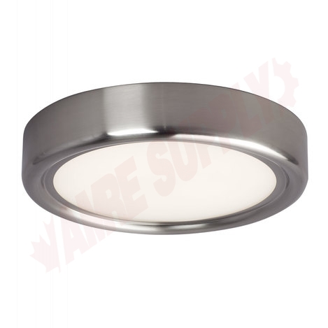 Photo 1 of L622031BN : Galaxy Lighting 11 Dimmable LED Flush Mount Ceiling Light With 120V AC, Brushed Nickel, White Acrylic Lens, 20W