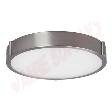 Photo 1 of L622052BN : Galaxy Lighting 14 Dimmable LED Flush Mount Ceiling Light With 120V AC, Brushed Nickel, White Acrylic Lens, 30W