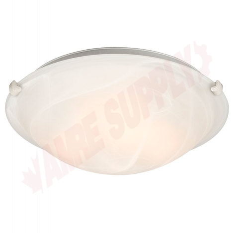 Photo 1 of L680116MW016A1 : Galaxy Lighting 16 Ofelia LED Flush Mount Ceiling Light, Steel and Glass, White Marbled Glass, 16W