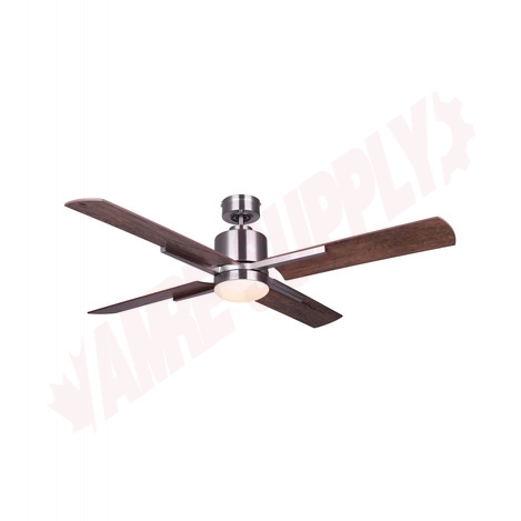 Photo 1 of CF52LOX4BN : Canarm Loxley, 52 Ceiling Fan, Brushed Nickel, 1 LED x 20W