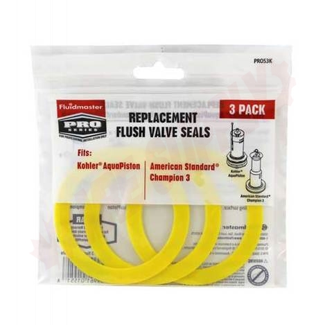 Photo 9 of PROS3KP15 : Fluidmaster Replacement Flush Valve Seals, 3 pack, Yellow
