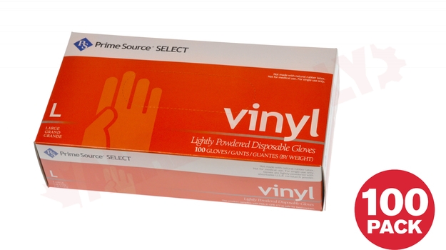 Photo 1 of 57760275 : Prime Source Vinyl Gloves, Large, 100/Box