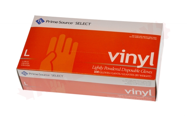 Photo 2 of 57760275 : Prime Source Vinyl Gloves, Large, 100/Box