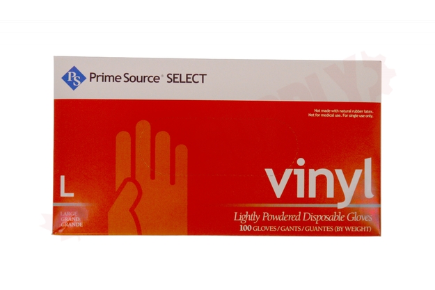 Photo 3 of 57760275 : Prime Source Vinyl Gloves, Large, 100/Box