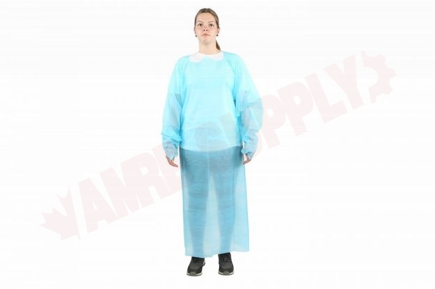 Photo 1 of 7780 : Globe Commercial Products Isolation Gown, Blue, Large, 10/Pack