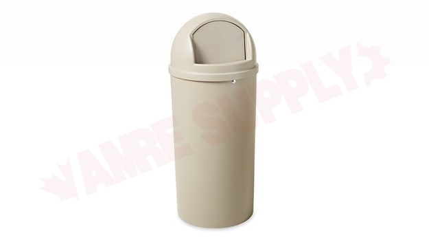 Photo 3 of 816088BEIG : Rubbermaid Marshal Classic Container, 15 Gallon, Beige