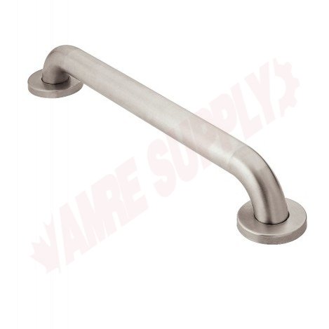 Photo 1 of R8918P : Moen Home Care Wall Mounted Concealed Screw Grab Bar, Peened Stainless Steel, 18 x 1.5