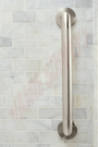 Photo 2 of R8918P : Moen Home Care Wall Mounted Concealed Screw Grab Bar, Peened Stainless Steel, 18 x 1.5