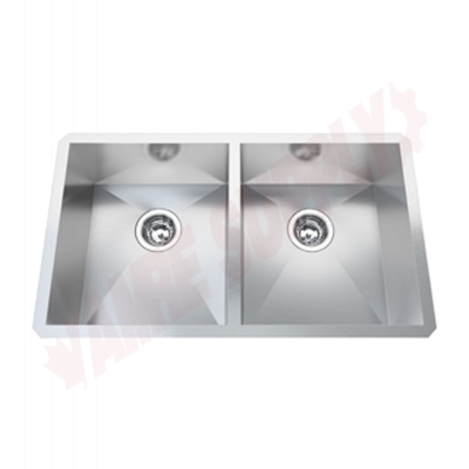 Photo 1 of BDU1831-9 : Kindred Brookmore Drop-In Undermount Kitchen Sink, 2 Bowls, Stainless Steel 
