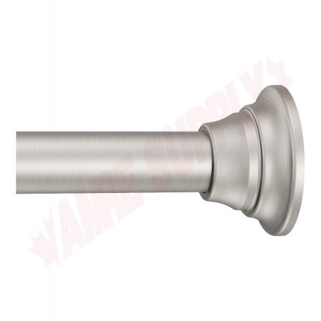 Photo 6 of TR1000BN : Moen Decorative Adjustable-Length Straight Tension Shower Curtain Rod, Brushed Nickel, 44 to 72