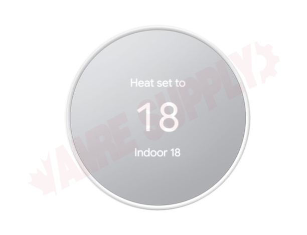 Photo 1 of NESGA02180CA : Google Nest Digital Thermostat, Programmable, Heat/Cool, Chalk