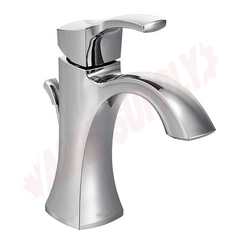 Photo 1 of 6903 : Moen Voss 1-Lever Handle High Arch Lavatory Faucet with Metal Waste Assembly, Chrome