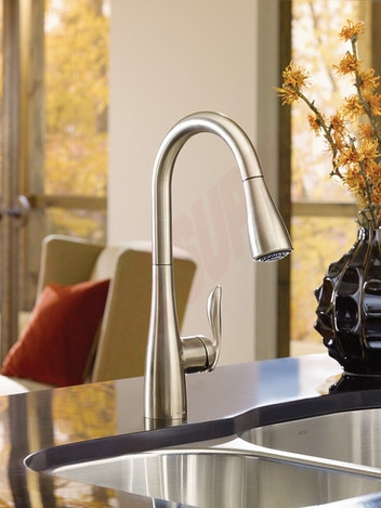 Photo 6 of 7594SRS : Moen Arbor 1-Lever Handle High-Arc Pull-Down Spray Kitchen Faucet, Spot Resist Stainless